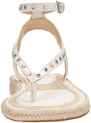 Vince Camuto Women's Footwear Women's Kelmia Flat Sandal, White Swan, 8 | Image 1