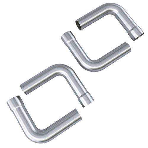 A-KARCK Stainless Steel Mandrel Bends 16 Pcs, 3 Inches 304 Stainless Steel DIY Custom Exhaust Tubing Pipe Straight & U-Bend Kit, Universal Fit - Thumbnail 5