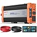 Rewing 3000W Power Inverter 12V to 230V AC Pure Sine Wave Inverter,Car Inverter DC 12v to AC 230V UK with AC Sockets Dual Car Adapter With LED Display Suitable for Travel, RV, Camping (3000W)