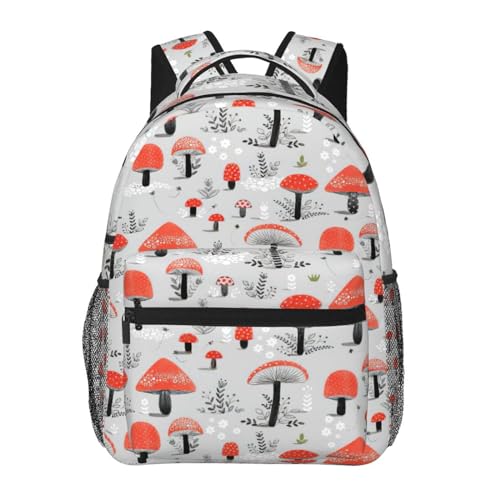 Sac à dos léger en toile OdDdot Noir avec compartiment PC et imprimé ludique mixte
