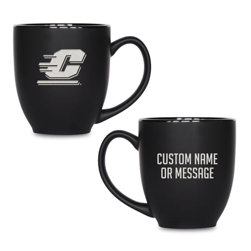Image of Rico Industries NCAA Primary 15-Oz Personalized Matte Black Bistro Mug - for Hot or Cold Drinks