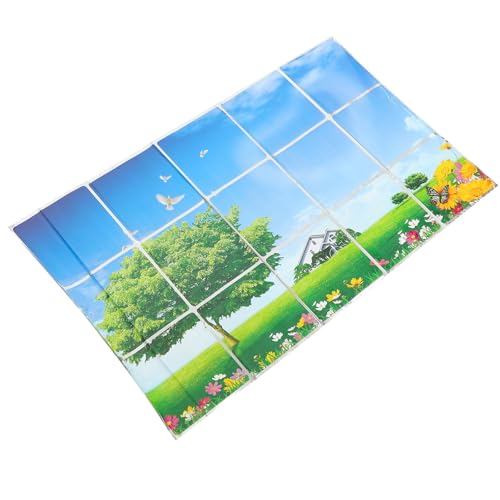 ULTECHNOVO Autocollant Mural Cuisine Anti-huile en Pvc, Épais et Résistant, Décoratif et Retirable pour Protection Plan de Travail et Décoration Intérieure