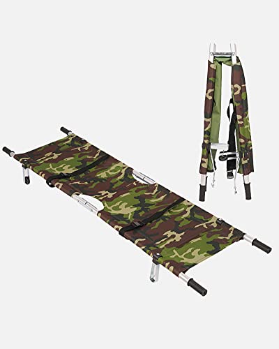 Cortadora de Rescate de mergencia Multifuncional de aleación portátil de Aluminio Cuerda de Transporte de Pacientes de Primer auxilio Bad para Ambulancia, Camuflaje