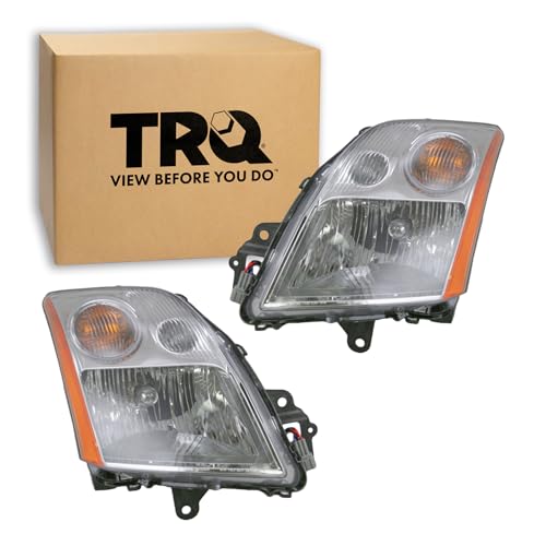 Image of TRQ Headlight Assembly Set NI2502163 NI2503163 Compatible with 2007-2009 Nissan Sentra