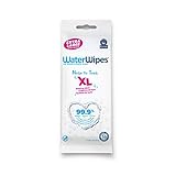WaterWipes XL Unscented, No-Rinse, Textured Bath Wipes for Sensitive & Newborn Skin, 1 Pack (16...