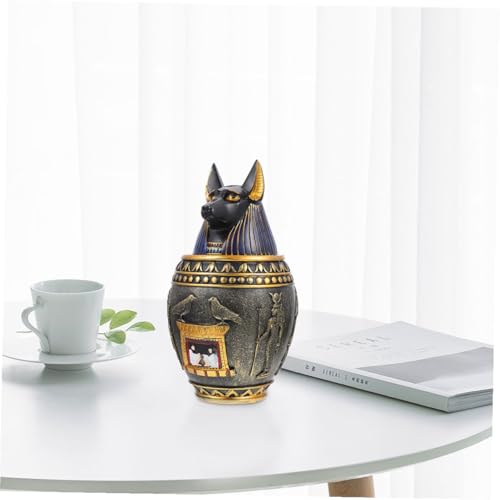 Urne égyptienne résine : rangez vos objets avec ce pot décoratif solide et élégant - 8