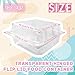 Haawooky 100 Pcs Clear Plastic Square Hinged Food Container,Disposable Cake Slice Clamshell Takeout Tray,Plastic To Go Containers with Clear Lids for Pastry,Salad,Dessert,Sandwiches,5.3