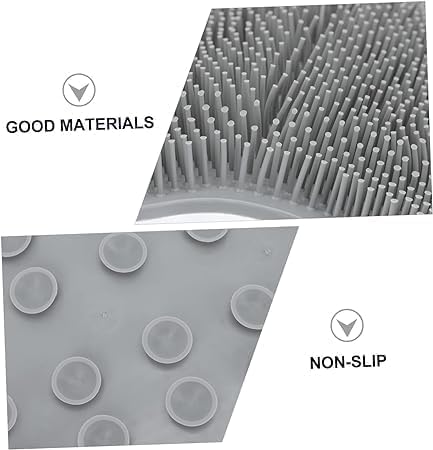Image of VELVERI 2PACK Shower Foot & Back Scrubber Mat with Suction Cups - Wall-Mounted Silicone Exfoliating Foot Brush & Back Washer for Dead Skin Removal - Bath Massage Cushion Pad for Men & Women