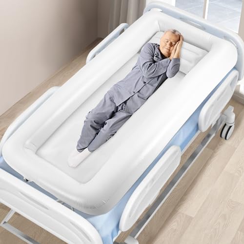 Tragbare Aufblasbare Badewanne Für Erwachsene Mit 130W Elektrischer Luftpumpe PVC Dusche Anti-Reflux-Düsen Komfortabel Baden Bett Für Senioren Behinderte Schwangere Duschwanne 195x90x20cm