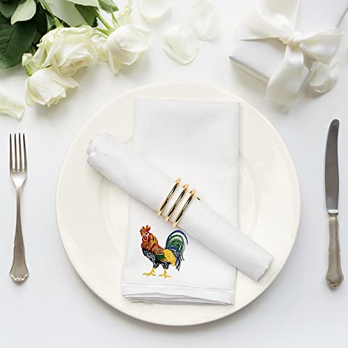 Servilletas De Tela De Algodón Bordadas Set 4 18x18 Pulgadas miniatura 5