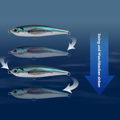 Leurre de pêche réutilisable de 14,5 cm avec système de lancer large