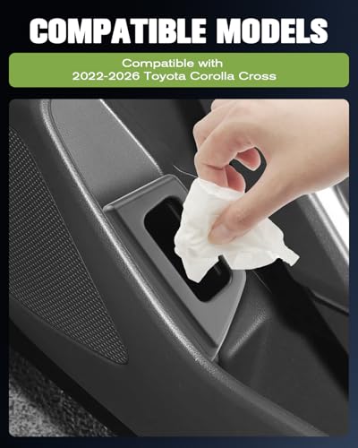 Image of Drivers Side Trash Can 2026 Corolla Cross Door Trashcans Trash Bin for Door 2026 Corolla Cross Car Door Trashcan Trash Holder for 2022-2026 Toyota Corolla Accessories Cross Passenger Side Door
