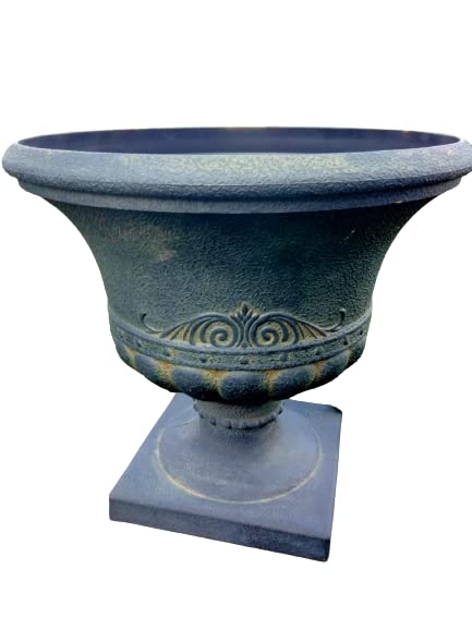 Divas World Urn Planter Copper Bronze Rustic Vintage Plant Pot Outdoor Decorative Garden Pathway Antique Sturdy Design Doorways Gateways Home Floor Standing Gift