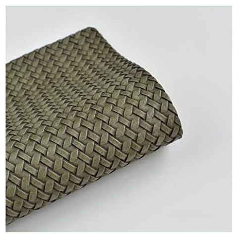 ZJGZDCPHDPB Weaving Texture Faux Leather Fabric Sheets 137x100cm Woven Pattern Material Leatherette Bundle Cover