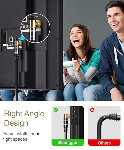 Câble coaxial vidéo HDTV idéal pour les prises murales difficiles d'accès - 2