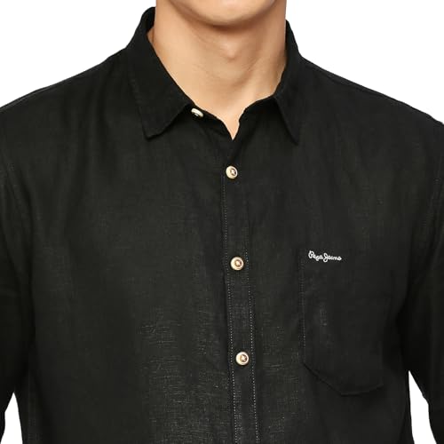 Image of Pepe Jeans Mens Linen Regular Fit Shirt