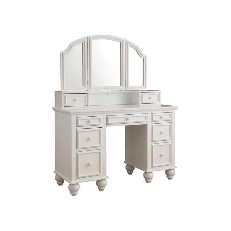 Furniture of America Tamarah Wood 3-Piece Bedroom Vanity Set in White