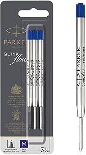 Parker Quinkflow 2119152 Naboje do Piór, Niebieski, 3 Sztuki
