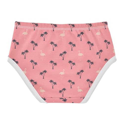 Girls' Underwear Palm Trees Flamingo Cotton Stretch Comfort Toddler Panties2