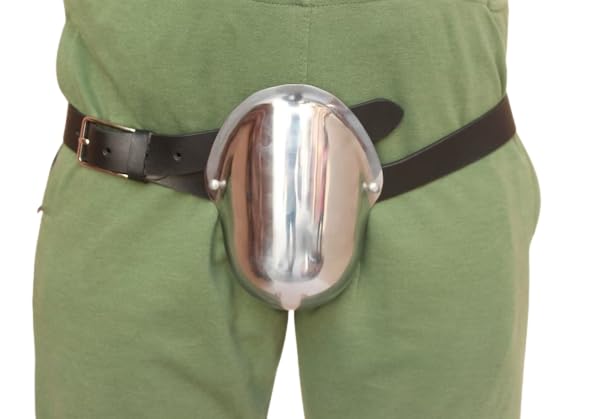 Copa medieval de acero para la ingle color plateado talla adulto