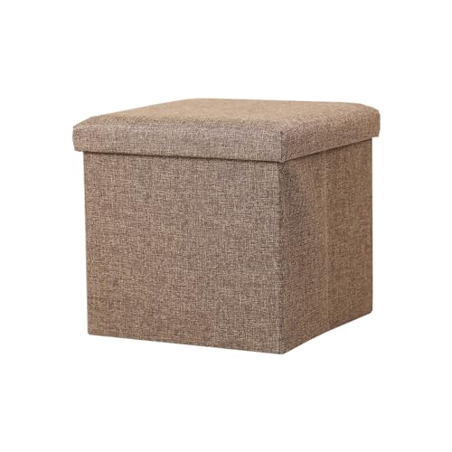 収納スツール オットマン 座れる収納ボックス 折りたたみ式 ストレージチェア 収納 椅子 リビング収納 持ち運びに便利 小物整理 おもちゃ箱 (60*36*36cm,茶色)