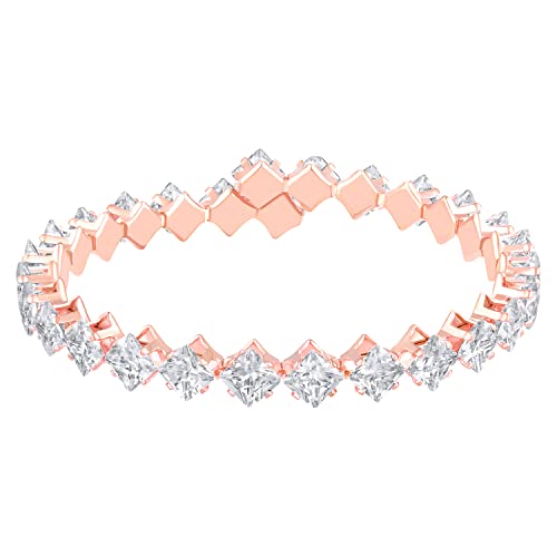 Rose Plated CZ Studed Bajuband (BBR1101016ZWhi)