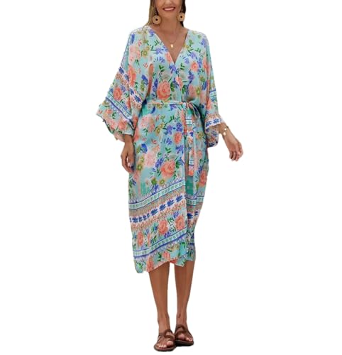 Cache-maillot de bain imprimé bohème style vintage vêtement plage été