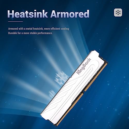 Computer Memory Ram KingBank DDR4 32GB(2x16GB) 3200MHz CL16 1.35V