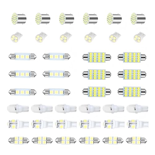 42 luces LED interiores para auto, T10 31-41 mm miniatura 1