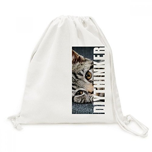 Sac cordon chat mignon toile souple pour soulager les épaules en voyage