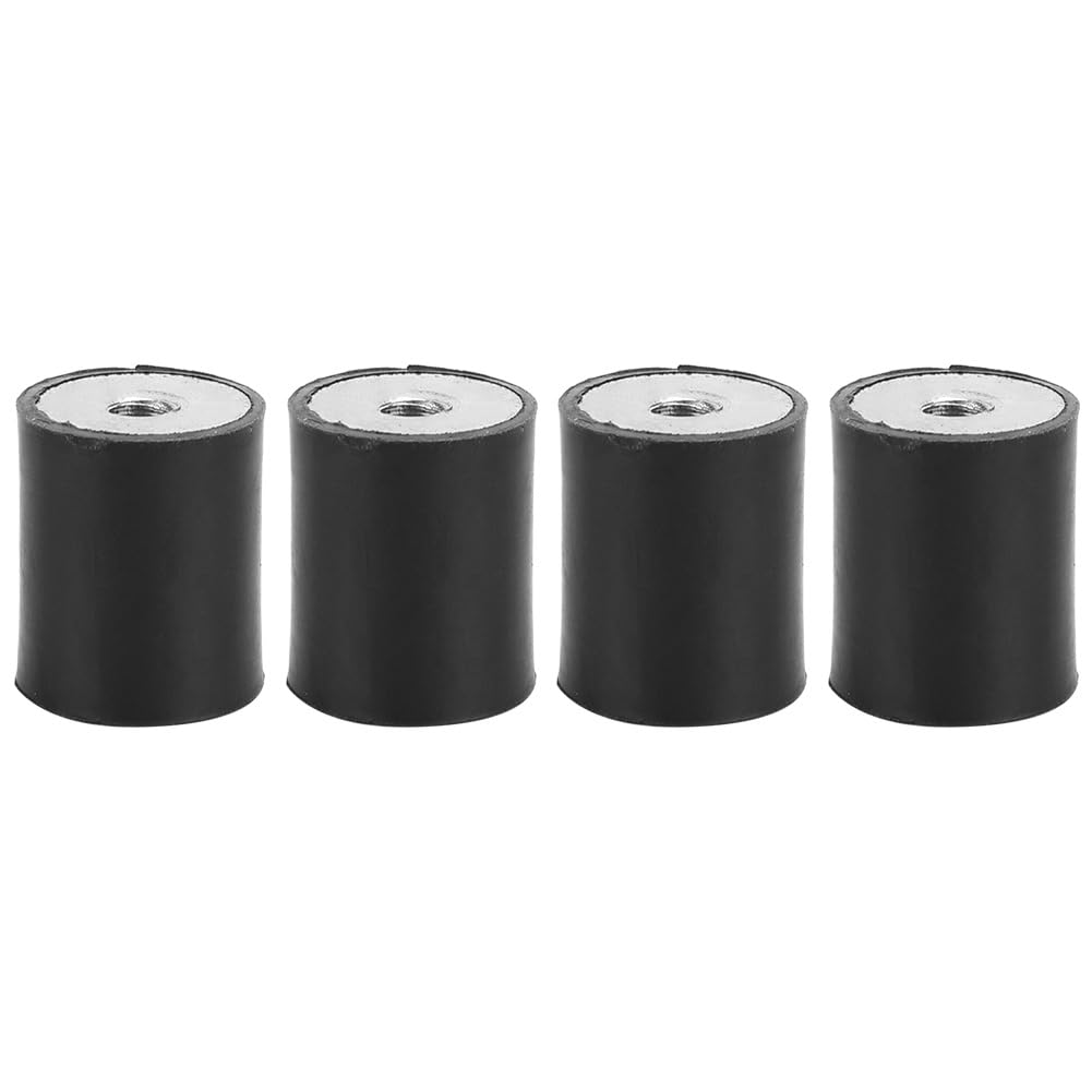 Respicefinem 4 Pieces Rubber Vibration Isolator Mounts Rubber Mounts Vibration Mount Bobbin Isolator Damper Vibration Absorber Rubber Isolator Mounts (DD20*25 M6)