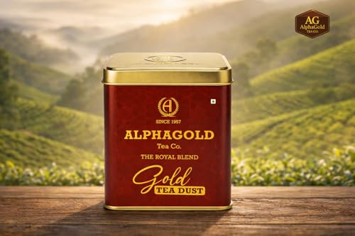 Image of AlphaGold Tea Co. Tea Dust 220g (Pack of 1) | The Royal Blend | Natural Tea Dust | Strong & Rich Chai Taste | No Added Colours or Artificial Flavours