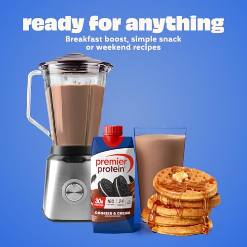 Image of Premier Protein Shake, Cookies & Cream, 30g Protein, No Added Sugar, 24 Vitamins & Minerals to Support Immune Health, 11 fl oz, 4 Pack