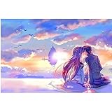 YIOITTIO DIY 5D Diamond Painting Canvas by Number Cartoon Cross Stitch Anime Anime Sword Art Online Online Needlework Diamond Embroidery Full Decoration Christmas-12x16 inch