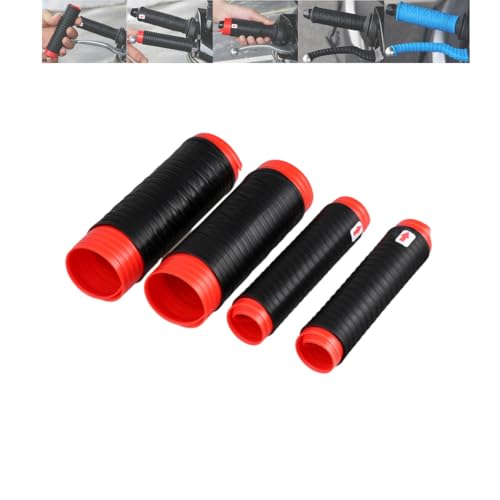 Universal Silicone Handlebar & Brake Lever Grip Covers,Non-Slip Wrap-Around Motorcycle Grips with Brake Lever Grip Wrap,Motorcycle Handlebar Tape (Black)