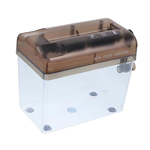 SHOWERORO Mini Distruggidocumenti Manuale Portatile Trituratore Carta Compatto Per Ufficio e Casa Facile Per Documenti Riservati e Ricevute Design Antiscivolo Nero