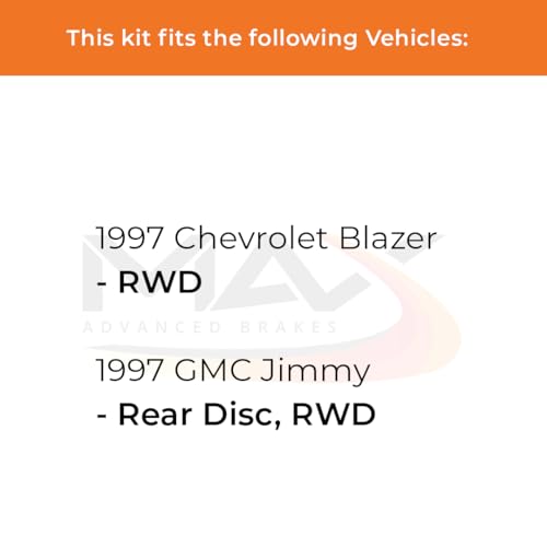 Image of Max Advanced Brakes Front & Rear Brake Kit Compatible With 1997 Chevy Blazer Compatible With GMC Jimmy w /Rear Disc RWD Replacement Premium OE Disc Brake Rotors and Ceramic Brake Pads