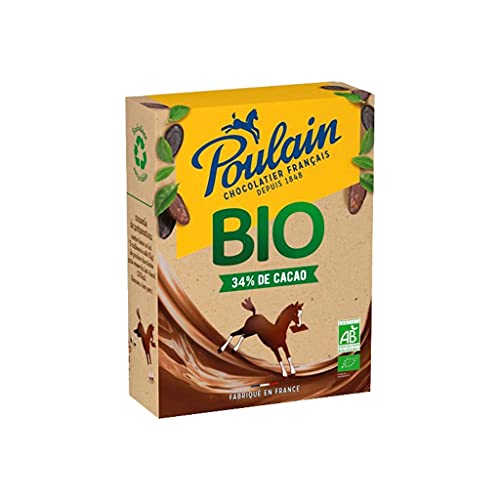 Poulain Bio 34% cacao en poudre 350g lot de 3 boîtes pour le petit-déjeuner