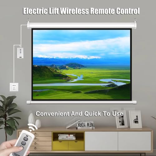 Schermo in aumento motorizzato da 72 pollici con telecomando Schermi elettrici 4:3 16:9 4k HD schermo proiettore elettrico perfetto per casa ufficio teatro TV (72 "(16:9))