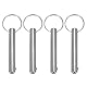 QUARKZMAN Schnellspannstifte, Durchmesser 3/8 (10mm) Nutzlänge 1,97 (50mm) Gesamtlänge 3,54 (90mm) Bimini Top Stifte Marine-Hardware aus Kohlenstoffstahl für Bootszubehör, Packung mit 4