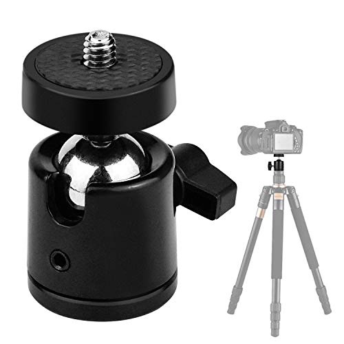 WEKON Cabeza de Bola de Metal, Soporte de Rtula, Rtula para Trpode, Cabezal de Bola de Metal 5.5CM*4.5CM*2.8CM para Cmaras DSLR Monopod Slider Tripod Rflex Digital etc Carga Mx. 3Kg