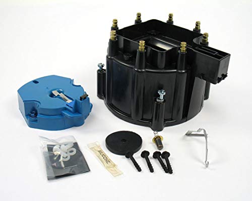 Pertronix D4000 Flame-Thrower Black HEI Distributor Cap and Rotor Kit