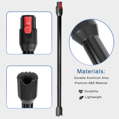 Pulyibo Verlängerungsrohr für Dyson V12 Detect Slim Stabstaubsauger, Ersatz Teleskoprohr, Rohr für Dyson Ersatz Teleskoprohr Schnellspanner Verlängerungsstange, Staubsaugerrohr Zubehör 74cm (Schwarz)