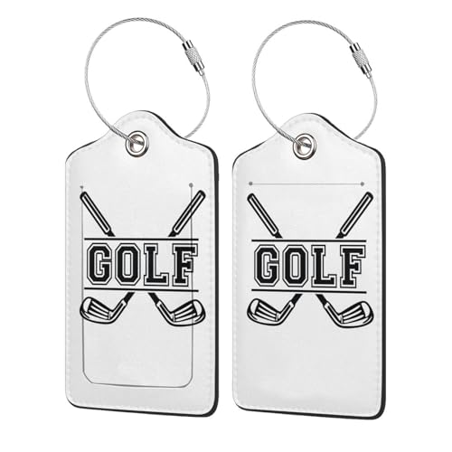 2 Pcs Golf Club Labels Luggage Tags for Suitcases, Golfer Decorations Tags Birthday Gifts for Men Women, Personalized Outdoor Travel Sport Gift4