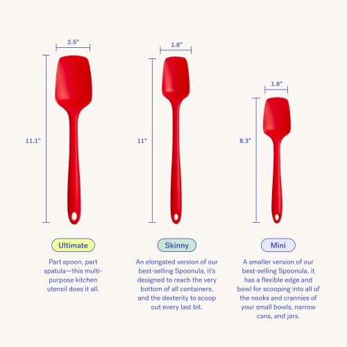 Gir: Get It Right Premium Seamless Spoonula - Non-Stick Heat Resistant Silicone Scraper Spatula - Perfect For Mixing, Serving, Scraping, Stirring, And More - Ultimate - 11 In, Gray #TOP2