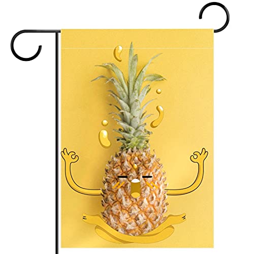 Drapeau de bienvenue humoristique ananas double face extérieur