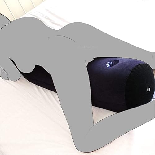 EKHOU Oreiller Gonflable Long, Oreiller Rond, Camping, canapé Cover