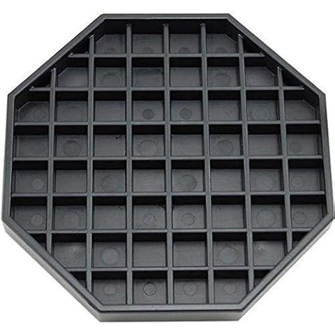 Happy Reunion Abtropfschale für Kaffee-Arbeitsplatte, achteckig, 15,2 cm, schwarzer Kunststoff Cover