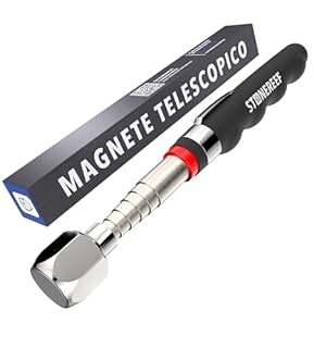 Sollevatore magnetico telescopico - Asta magnetica allungabile in acciaio inox - lunghezza 18-77 cm, peso 125 g, sollevatore magnetico per viti, chiodi, chiavi e parti metalliche