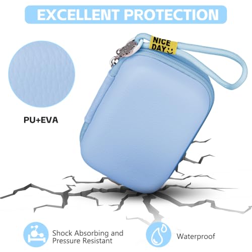 Ainiv Digital Camera Case, Small Camera Case, Compact Camera Pouch for Sony, Casio, Canon, Panasonic, Travel Cameras Storage Holder for Accessories SD Card (Blue) - Image 4